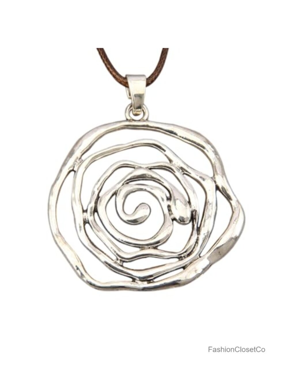 Boho Layered Leather Pendant Necklace Adjustable Cord Choker Women